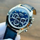 Seiko Spirit Japan Edition Quartz Chronograph SBTR019 Blue Leather Watch