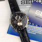 Seiko Chronograph Quartz Tachymeter SSB265P1 Men's Leather Watch