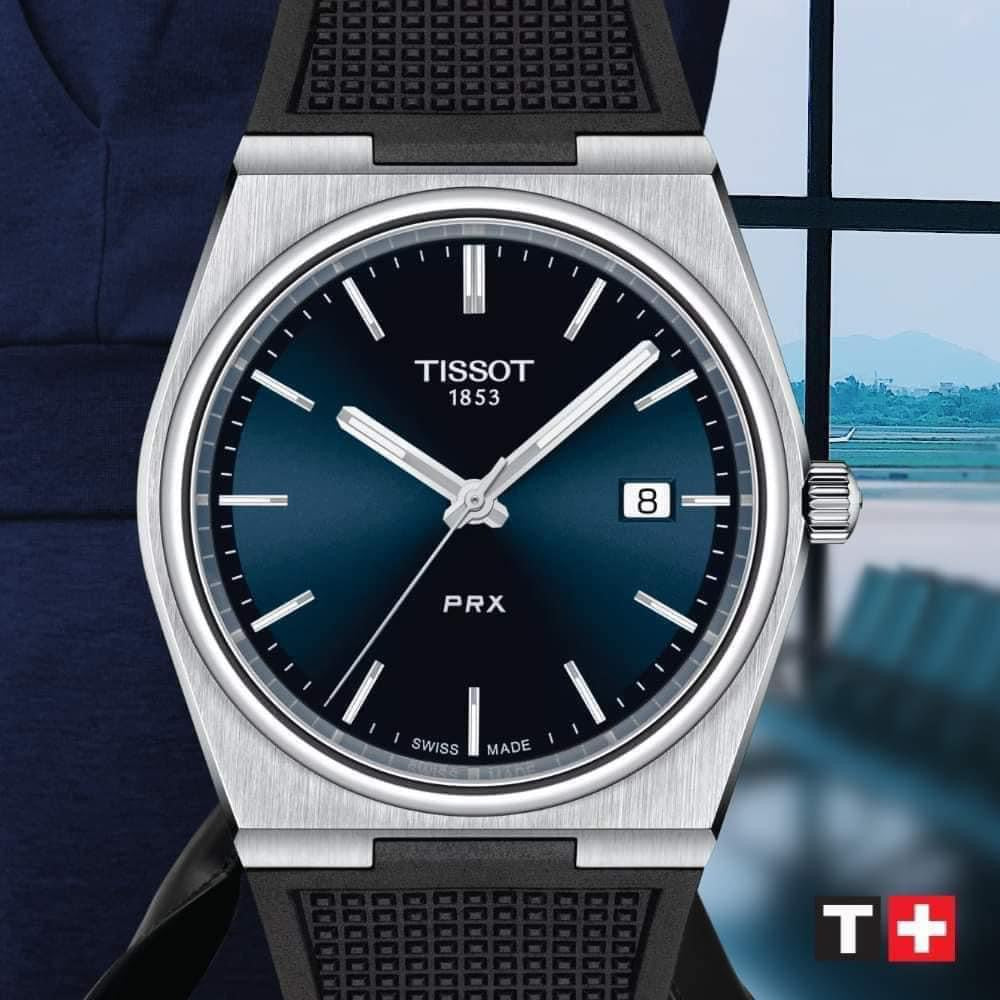 [Official Warranty] Tissot PRX T137.410.17.041.00 Rubber Silicone Blue Dial