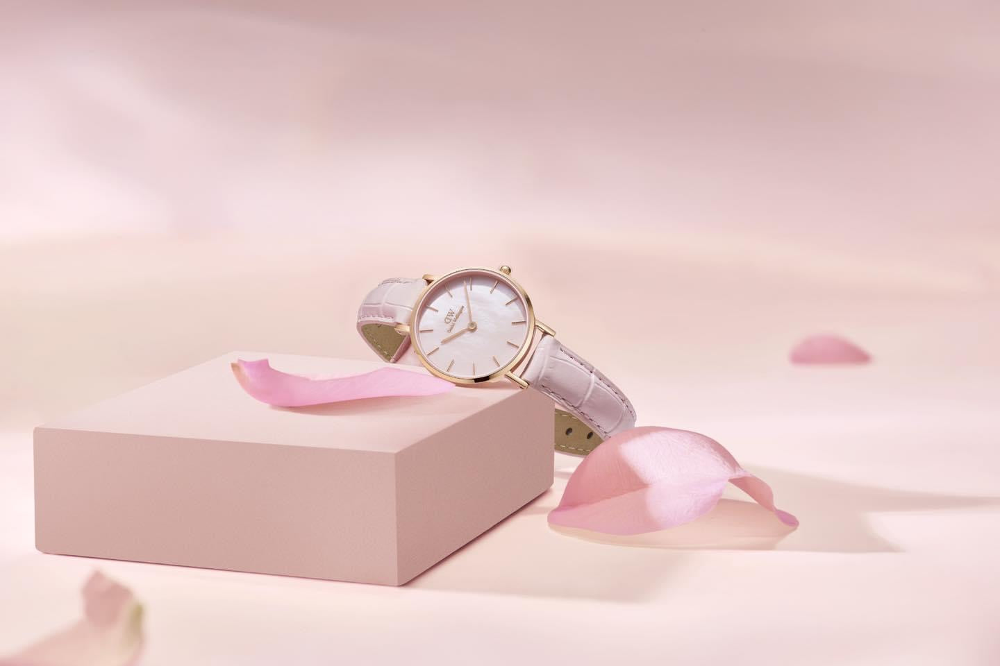 Daniel Wellington Petite Rouge Mother of Pearl Pink Dial Rosegold Watch for  Her