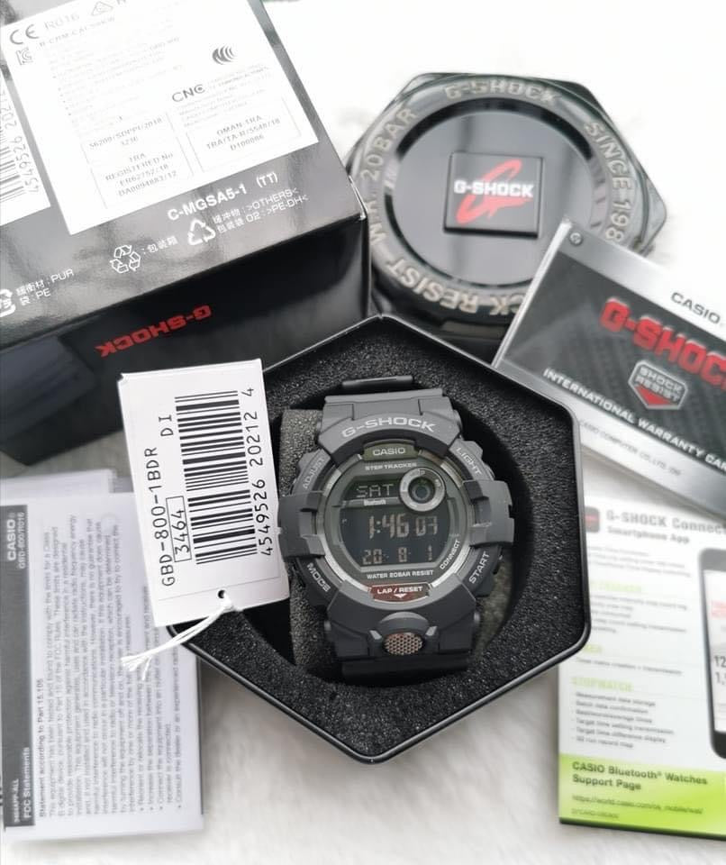 Band – GBD-800-1B G-Shock Heavni Casio Resin Digital Brand Watch Bluetooth Global