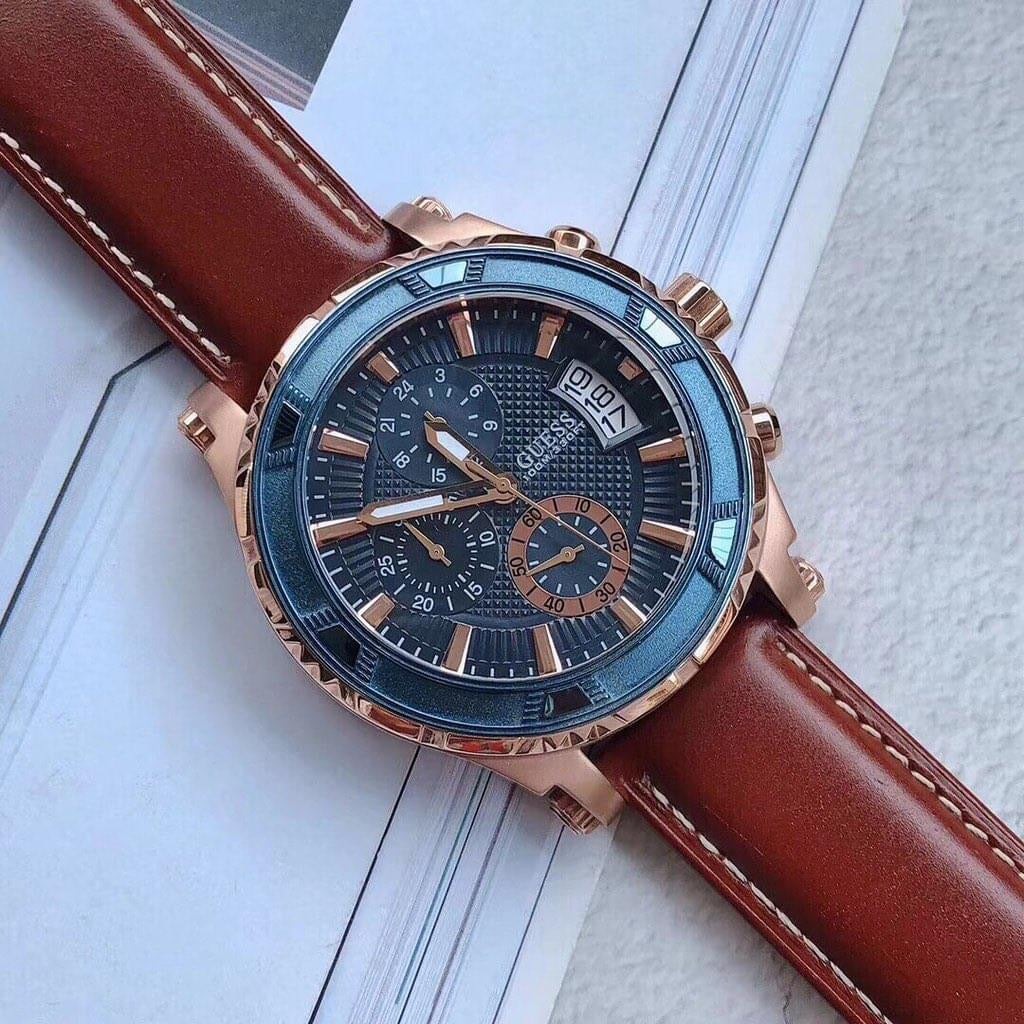 Guess rose gold watch on sale men