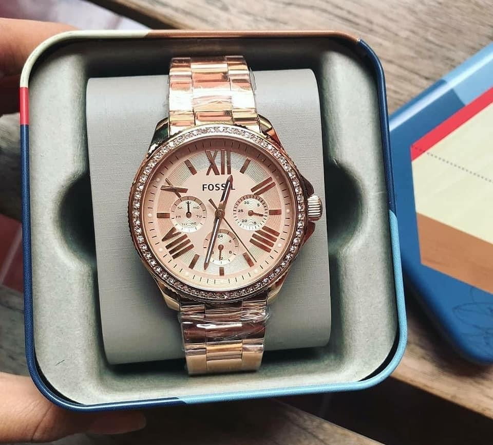 Fossil Cecile Multifunction Rose Gold Tone Stainless Steel Ladies